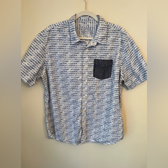 Jack Threads Men's collared button down blue and white design Size XL - Picture 2 of 5